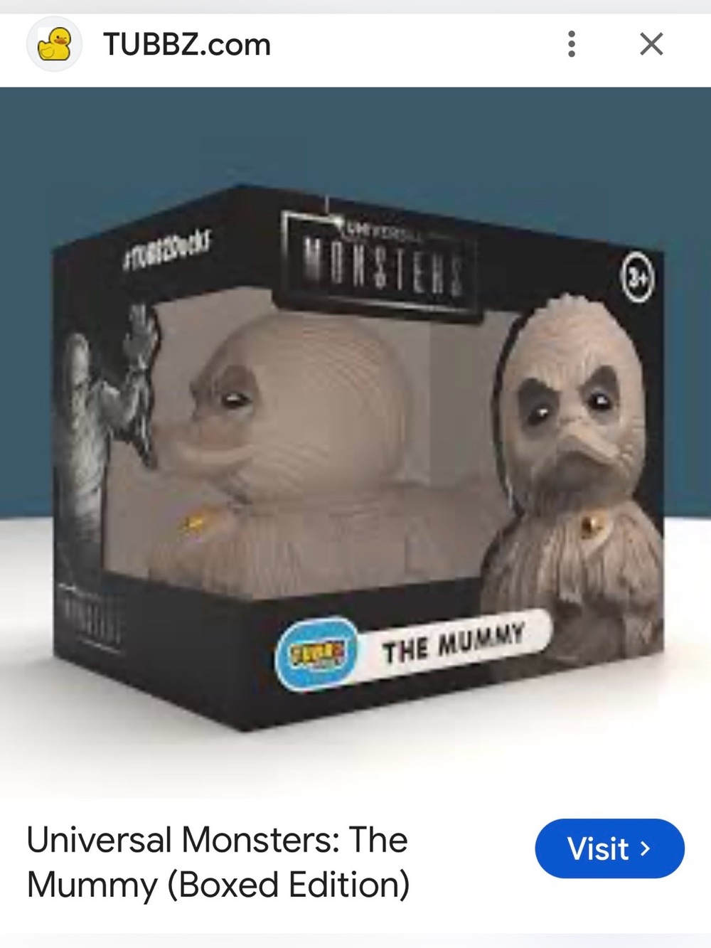 #3108 Unisex’s The Mummy Figure – Gray Universal Monsters Collectible